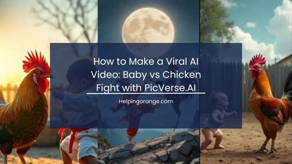 How to Make a Viral AI Video Baby vs Chicken Fight with PicVerse.AI